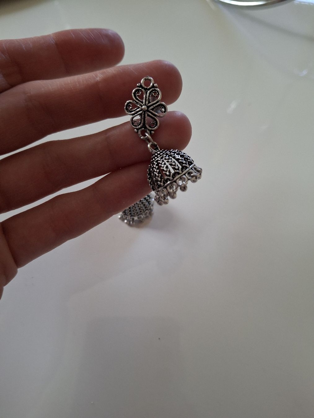 Orecchini pendenti & Orecchini a lobo: Boucles d'oreilles argentées indiennes – Nuovo (secondo la descrizione) da Lausanne venduto da Cognitia 3