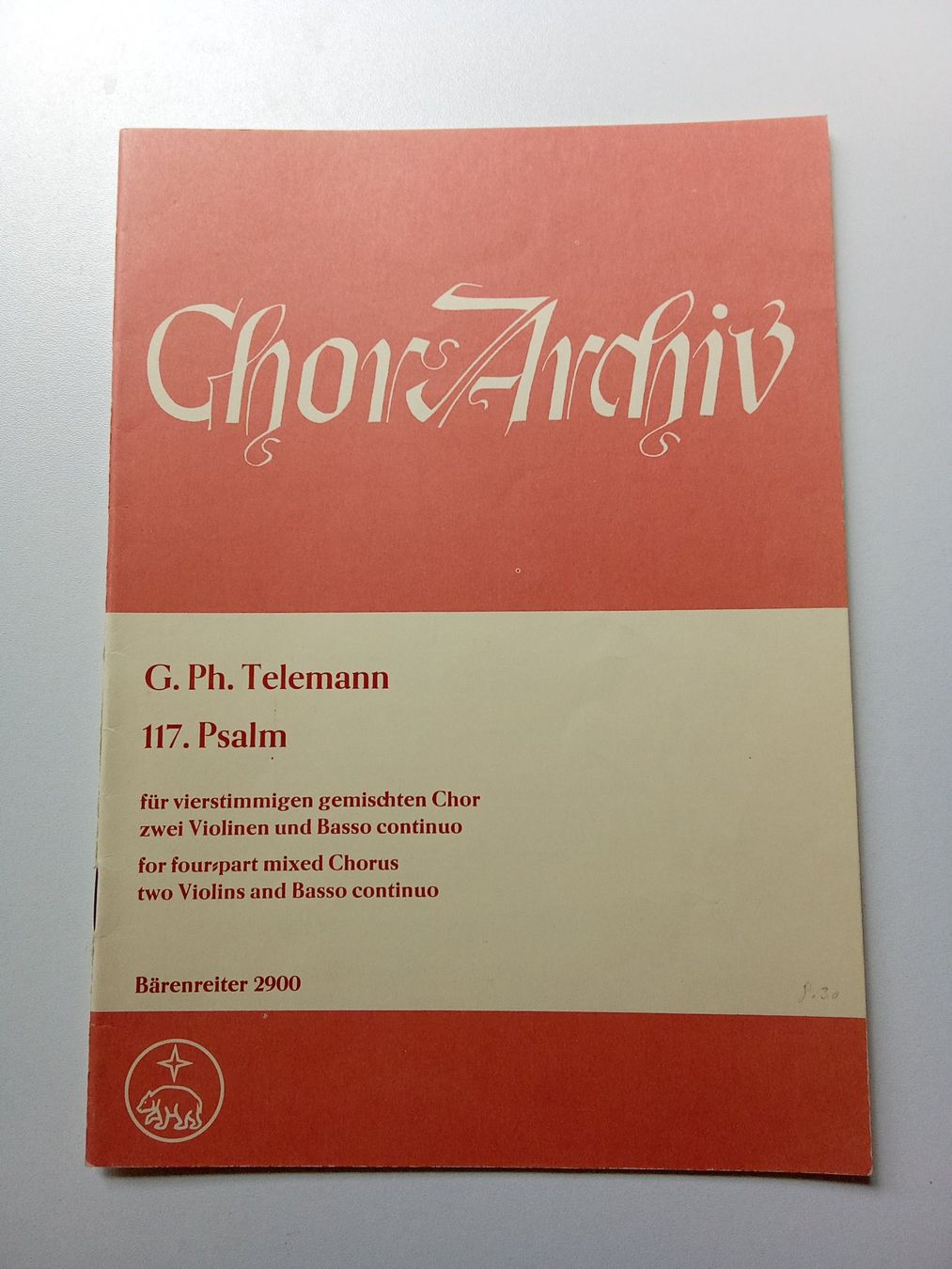 Bücher: Telemann: 117. Psalm, Aufführungsmaterial – Gebraucht aus Bilten von Bora3