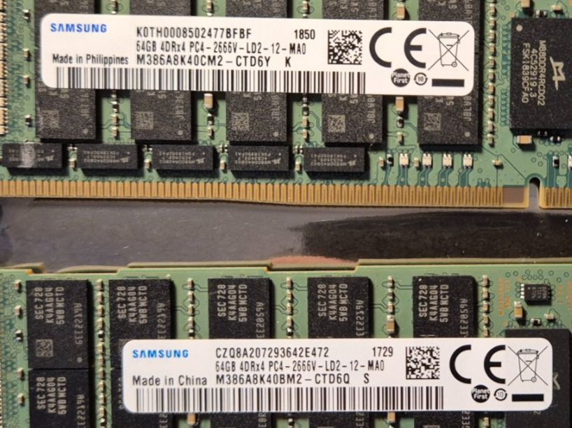 Samsung Memoria / RAM: 2x Samsung 64GB DDR4-2666 ECC LRDIMM Server RAM – Usato da Geneve venduto da supermario_81 2