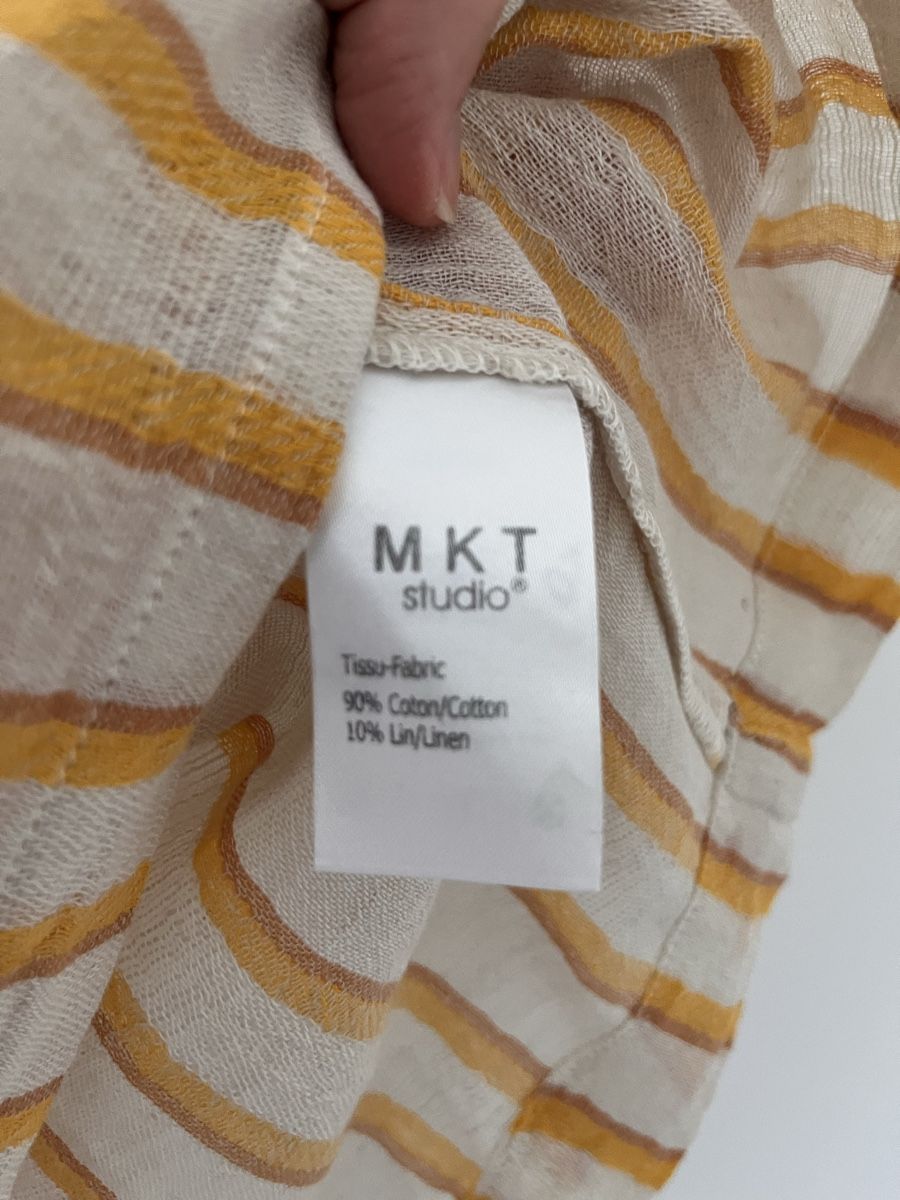 Tops: MKT Studio chemisier rayé jaune blanc taille M 90% coton – Neu (gemäss Beschreibung) aus Givrins von sab_k2f9 2