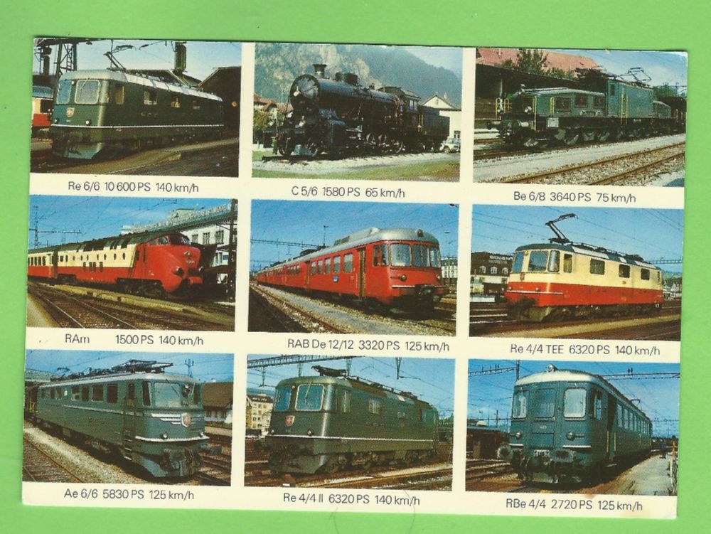 Cartoline postali: Postkarte Schweizer Loks – Usato da Zürich venduto da t24_de