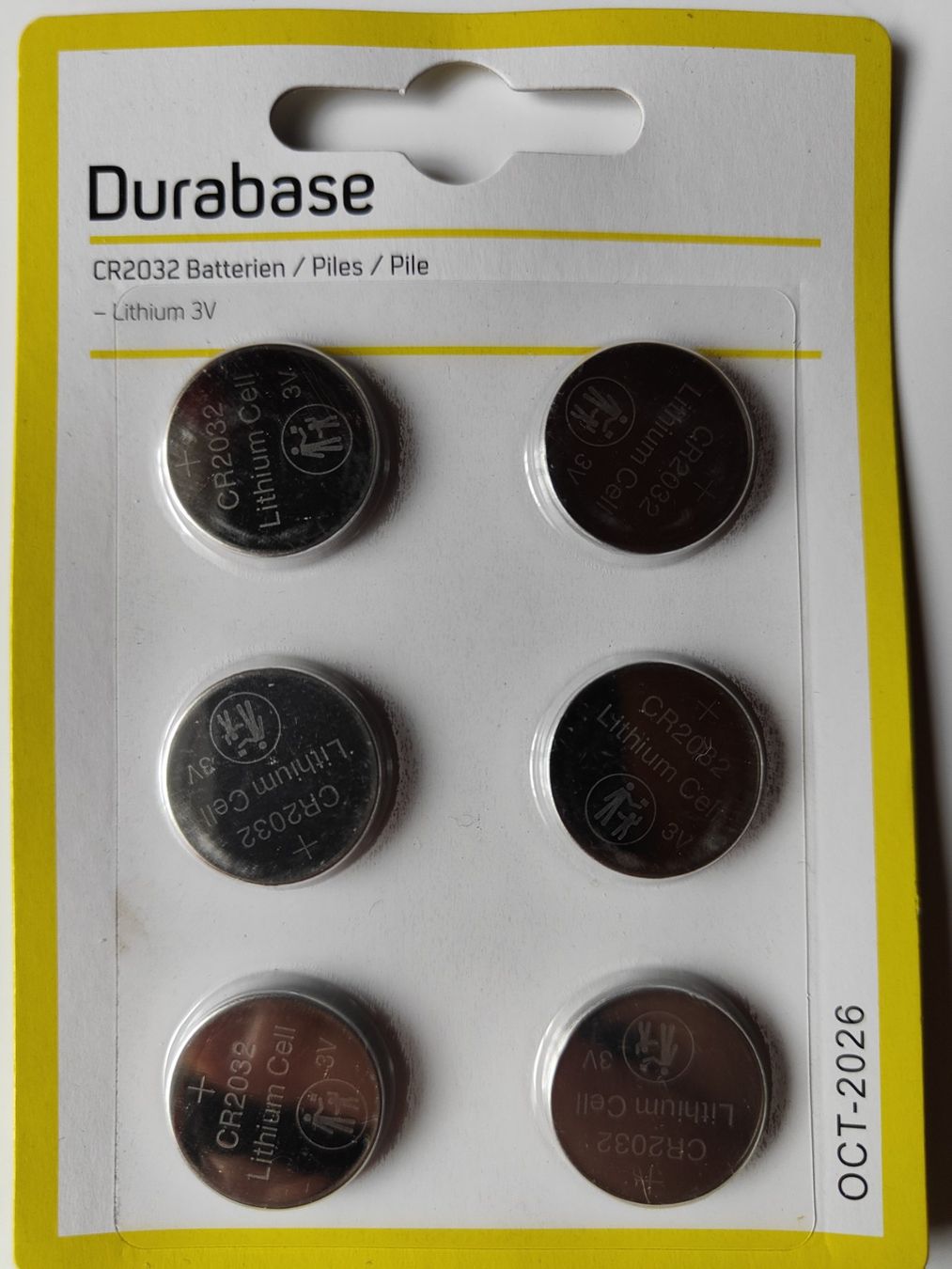 Caricatori & Batterie: CR2032 Lithium 6er Pack Durabase – Nuovo e nell'imballaggio originale da Trimbach venduto da lysy507777
