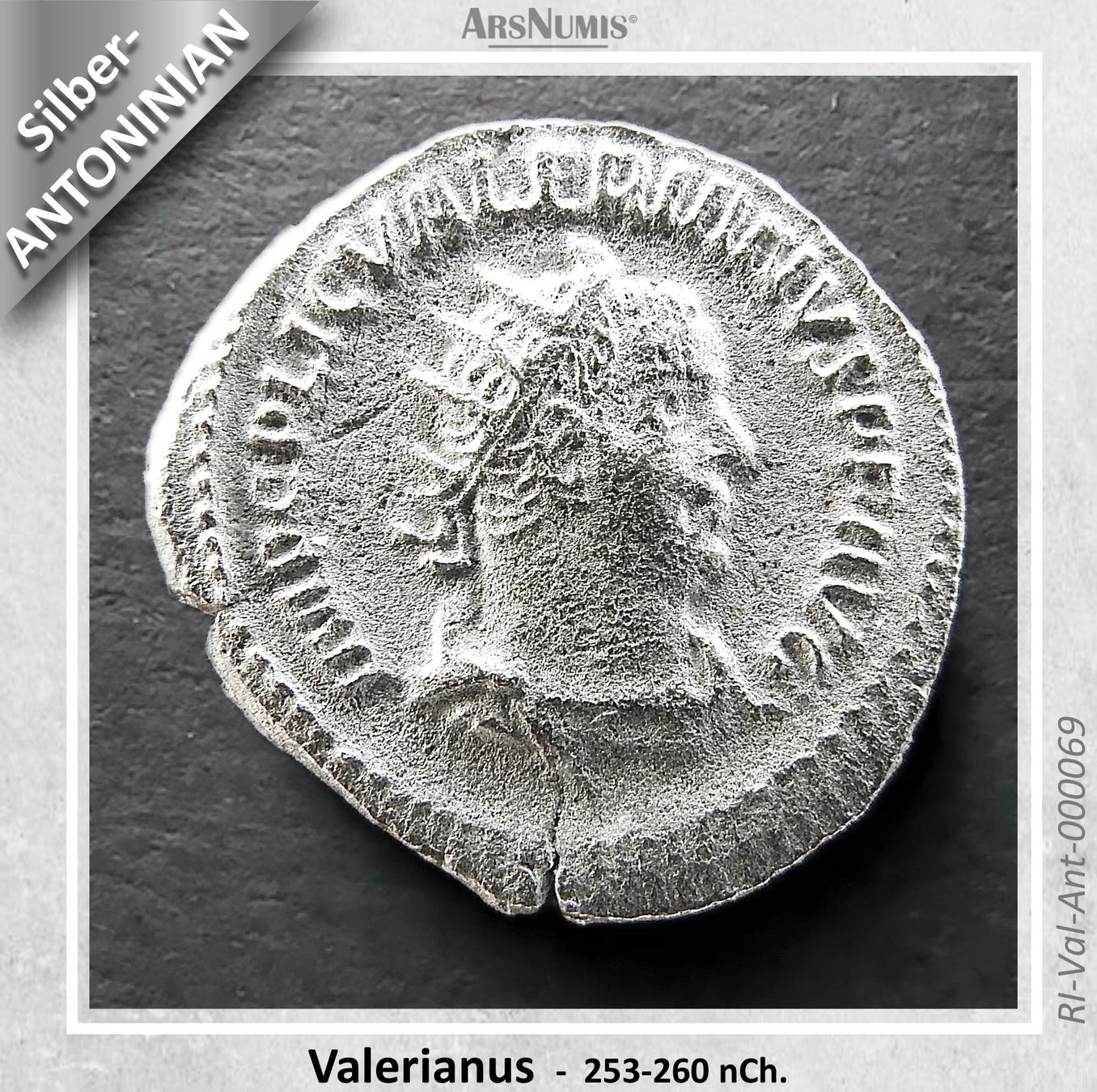Alle Münzen: Römische Silbermünze - Valerianus – Gebraucht aus Oberwil b. Zug von ArsNumis