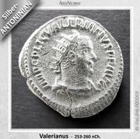 Antike römische Silbermünze / Valerianus / 3. Jh. nCh.