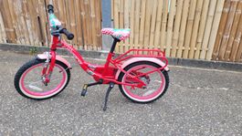 Leopard Kinderfahhrad / Velo 16 Zoll, pink / rot