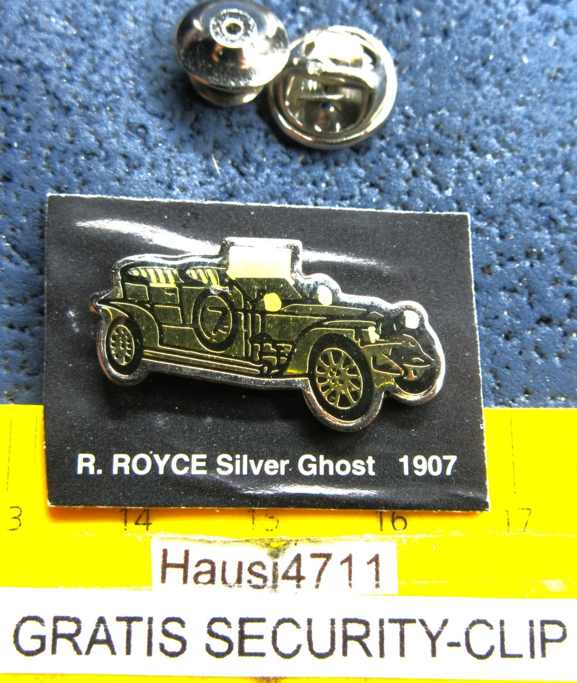 Rolls Royce Plaketten & Abzeichen: RR ROLLS-ROYCE SILVER GHOST 1907 AUTO PIN GLASIERT LÖEINFEIN – Gebraucht aus Ettingen von Hausi4711