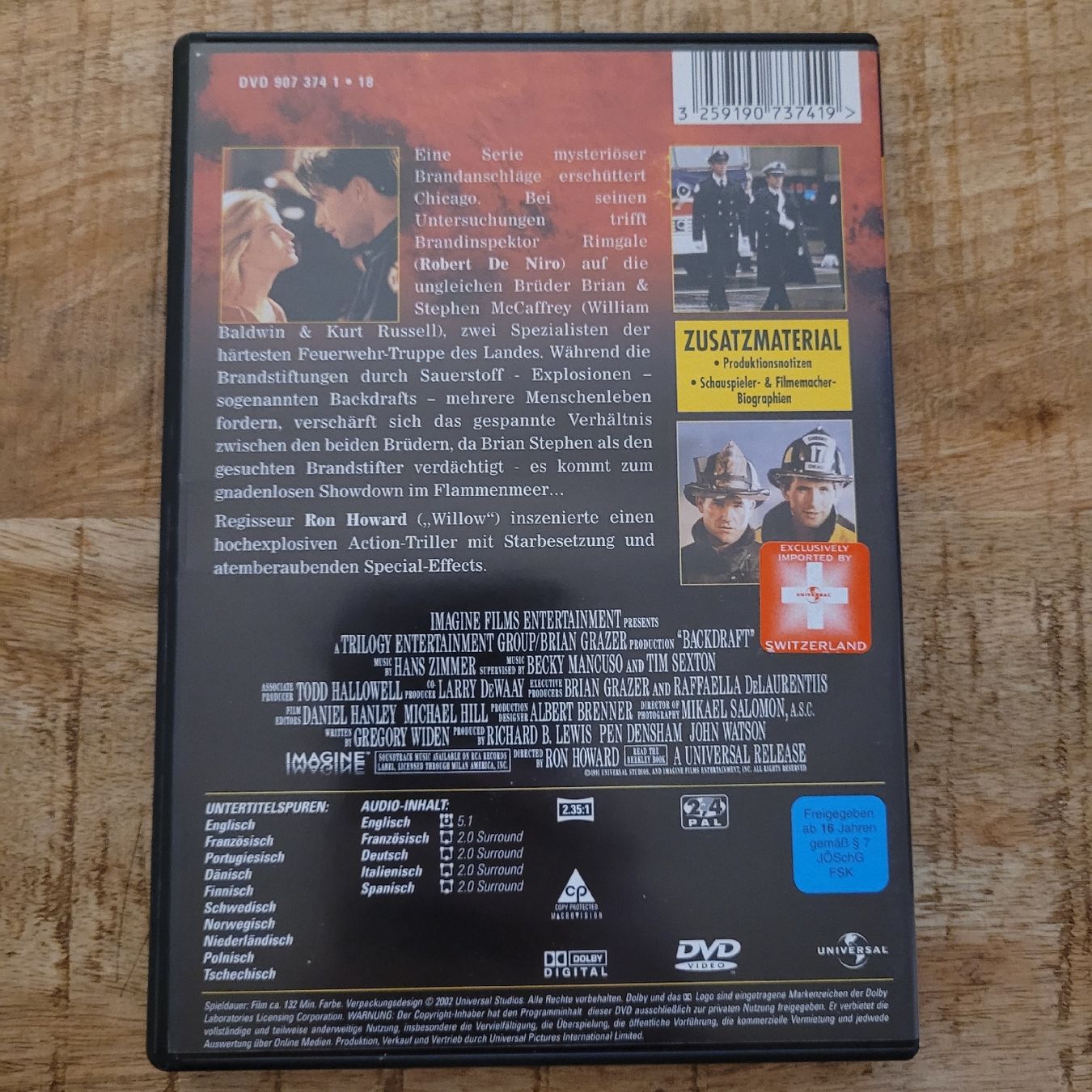 Tutti i DVDs: Backdraft dvd Kurt Russell Robert de Niro – Usato da Volketswil venduto da uffdu 1