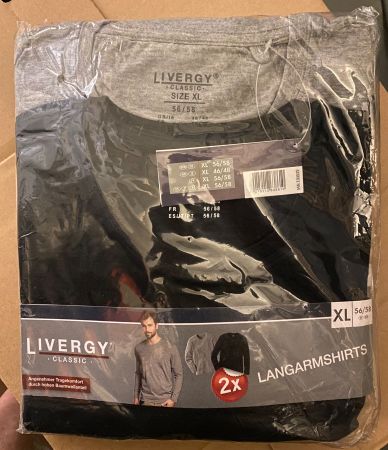 2er Pack Langarmshirts Grösse XL 56/58neu