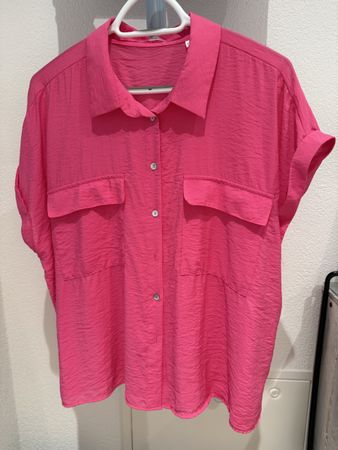Pinke Sommerbluse von Opus, Grösse 42, Top Zustand