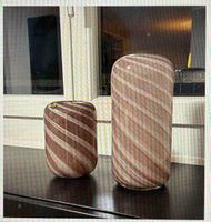 2 HÜBSCH Glass Vases mid century style