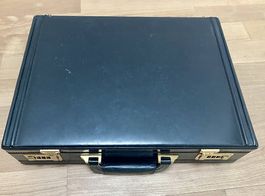 Leder Aktenkoffer schwarz