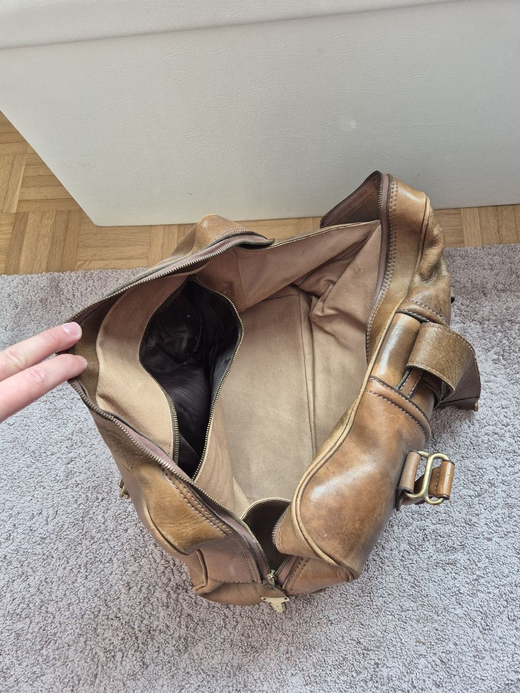 Taschen: Designer Vintage Echtleder Reisetasche – Gebraucht aus Wettingen von Krambambooli 2