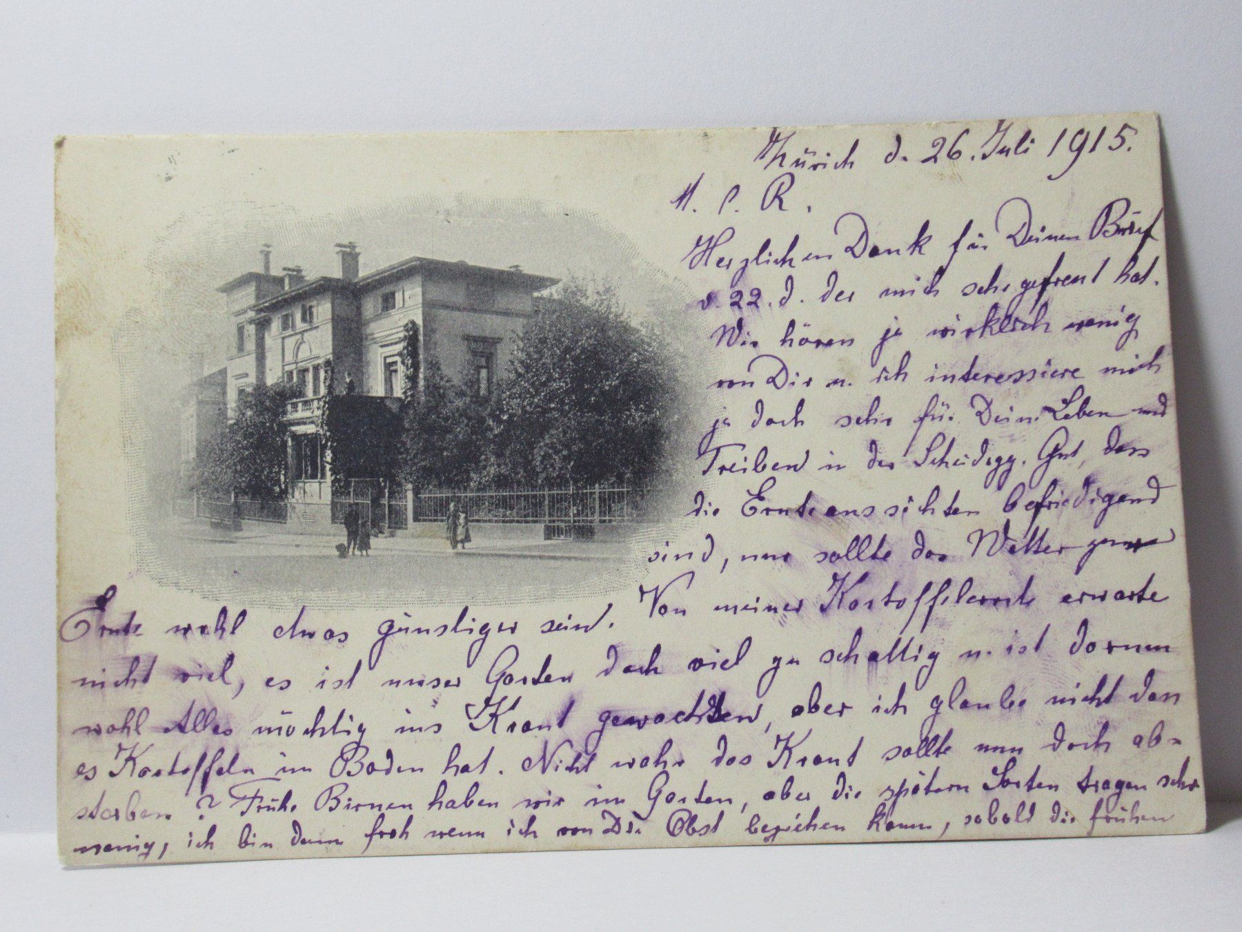 Ansichtskarten: Zürich , Stempel   1915 – Gebraucht aus Grenchen von Bluemchen1900 1