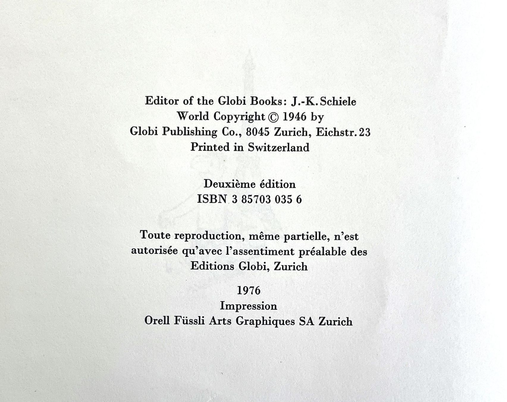 Comics: Globi à Paris - 2ème édition 1976 – Gebraucht aus Savagnier von Ne2065 1