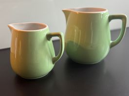 2 Rössler Krüge grün 1,5 Liter und 0,75 Liter Vintage