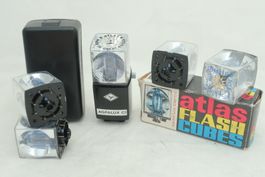 Agfa Agfalux Ci Blitzgerät + Atlas/Philips Blitzwürfel