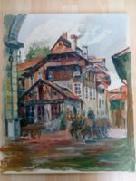Ölgemälde Berntor Murten signiert G. Philipsson