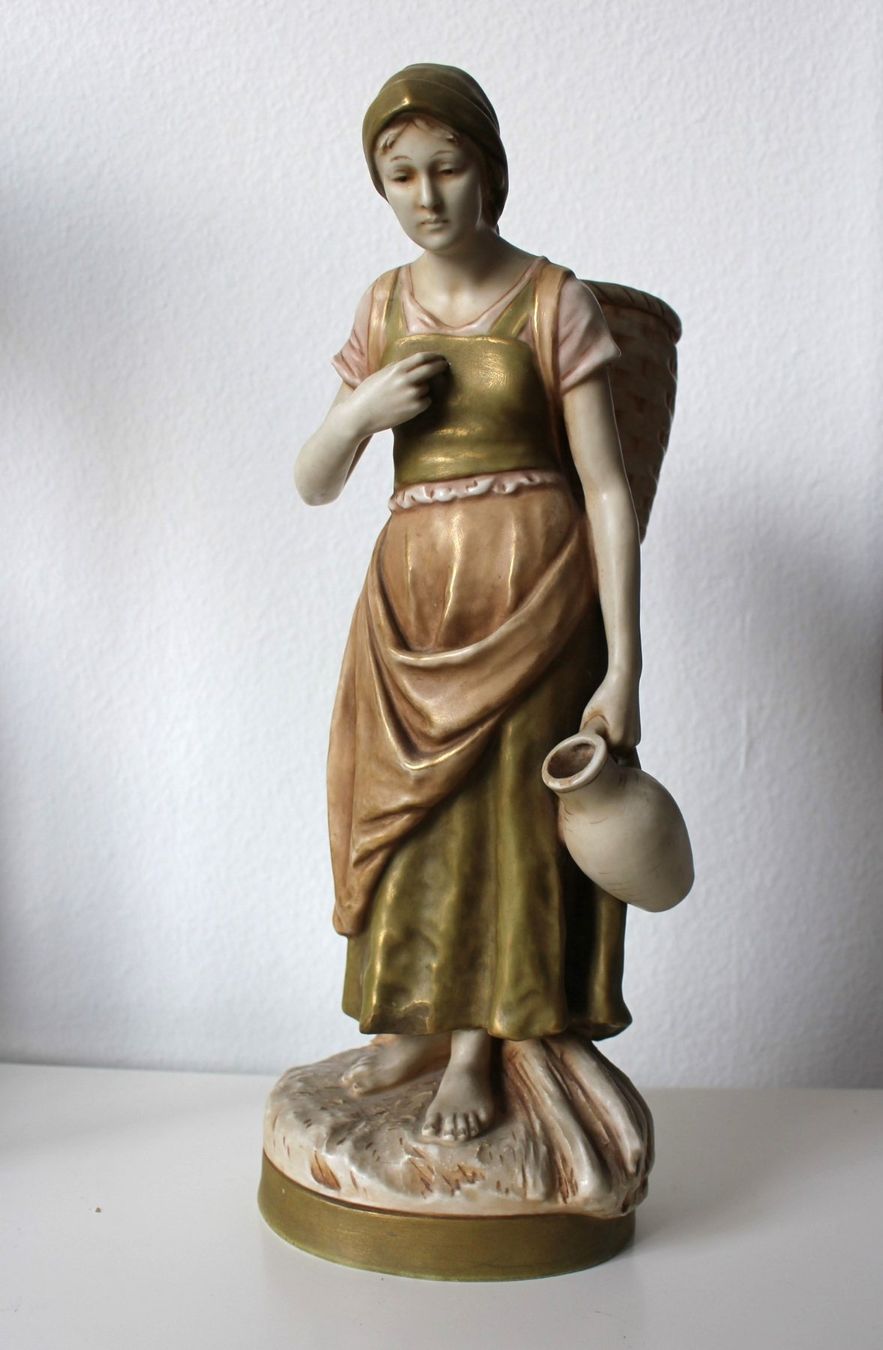 Skulpturen & Statuen: GROSSE ROYAL DUX JUGENDSTIL Statue um 1900 – Gebraucht aus Luzern von Immergern 5