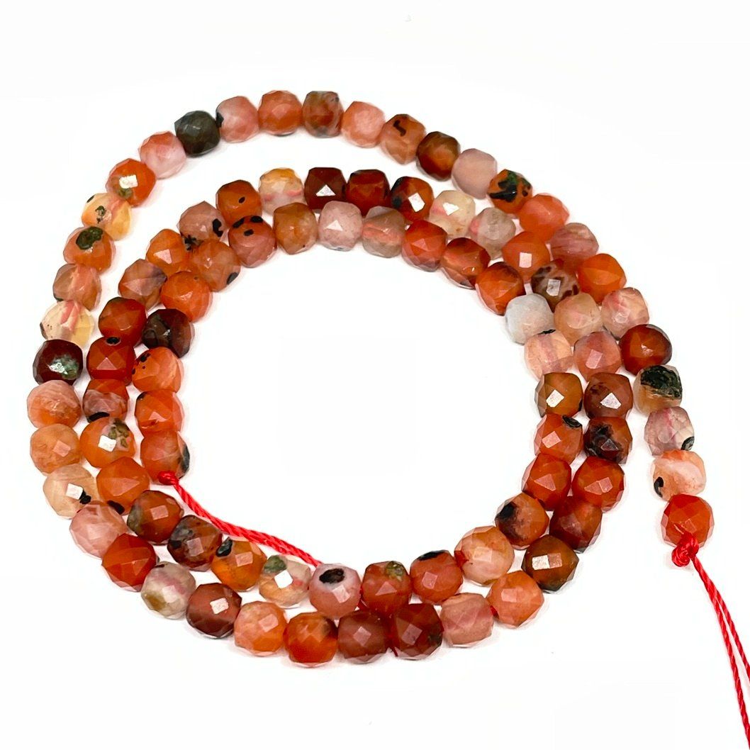 Catenine: Natürliche Achat Perlen, 4.5mm facettiert – Nuovo (secondo la descrizione) da Thun venduto da Creative-Art-Tess