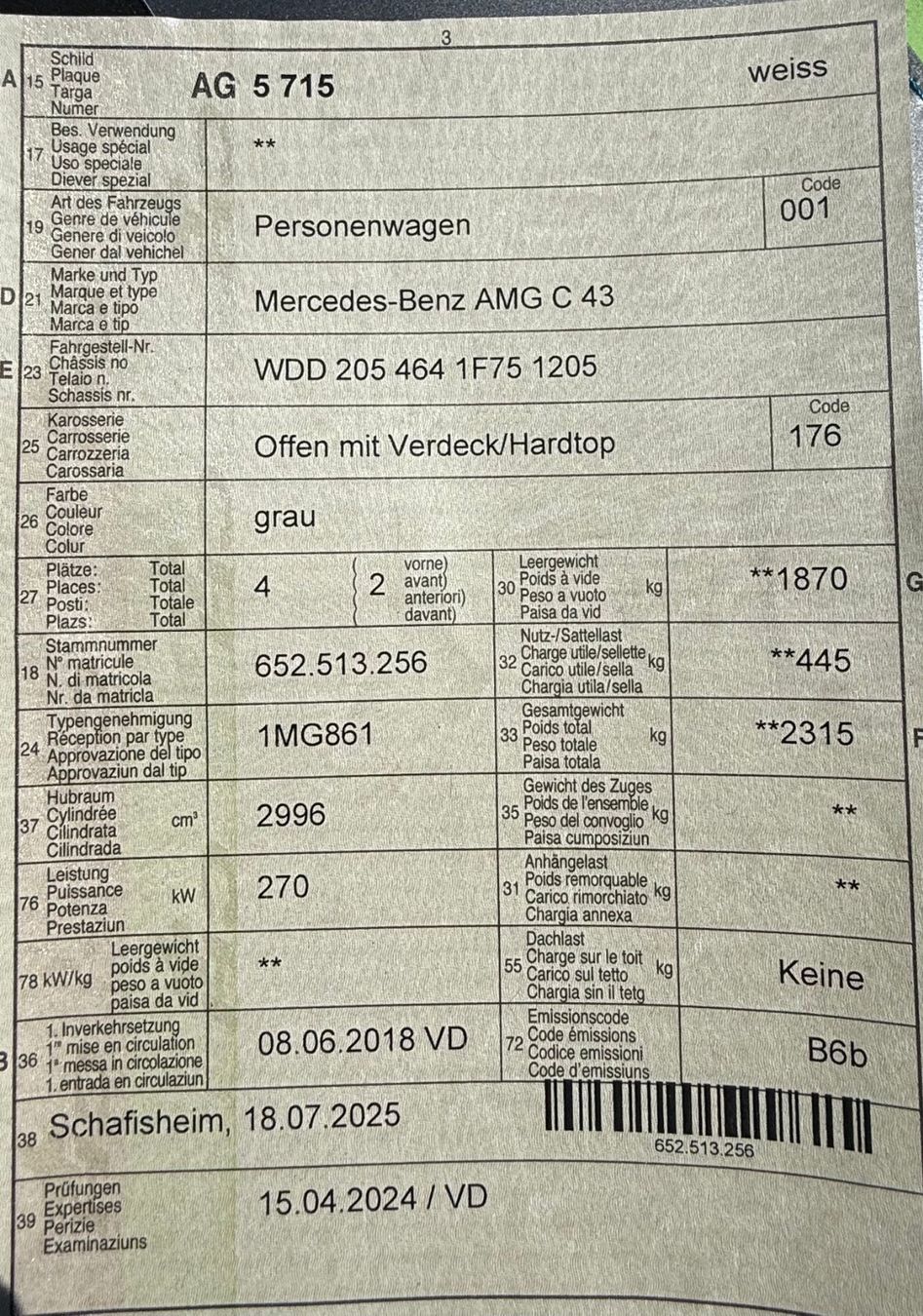Mercedes-Benz Automobili: Mercedes Benz Cabriolet C43 AMG – Usato da GONTENSCHWIL venduto da Chriskrass 4