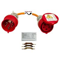Adapter CEE32/5 auf CEE16/5 IP44 gesichert mit 16A + Ersatzs