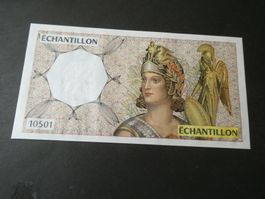 Frankreich, Musternote / Probedruck -   ungefaltet