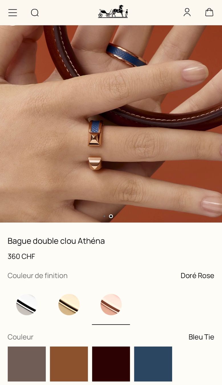 Hermès Ringe: HERMES Double Clou ring Athéna bleu 57 – Neu (gemäss Beschreibung) aus Steinhausen von Stylelene14 4