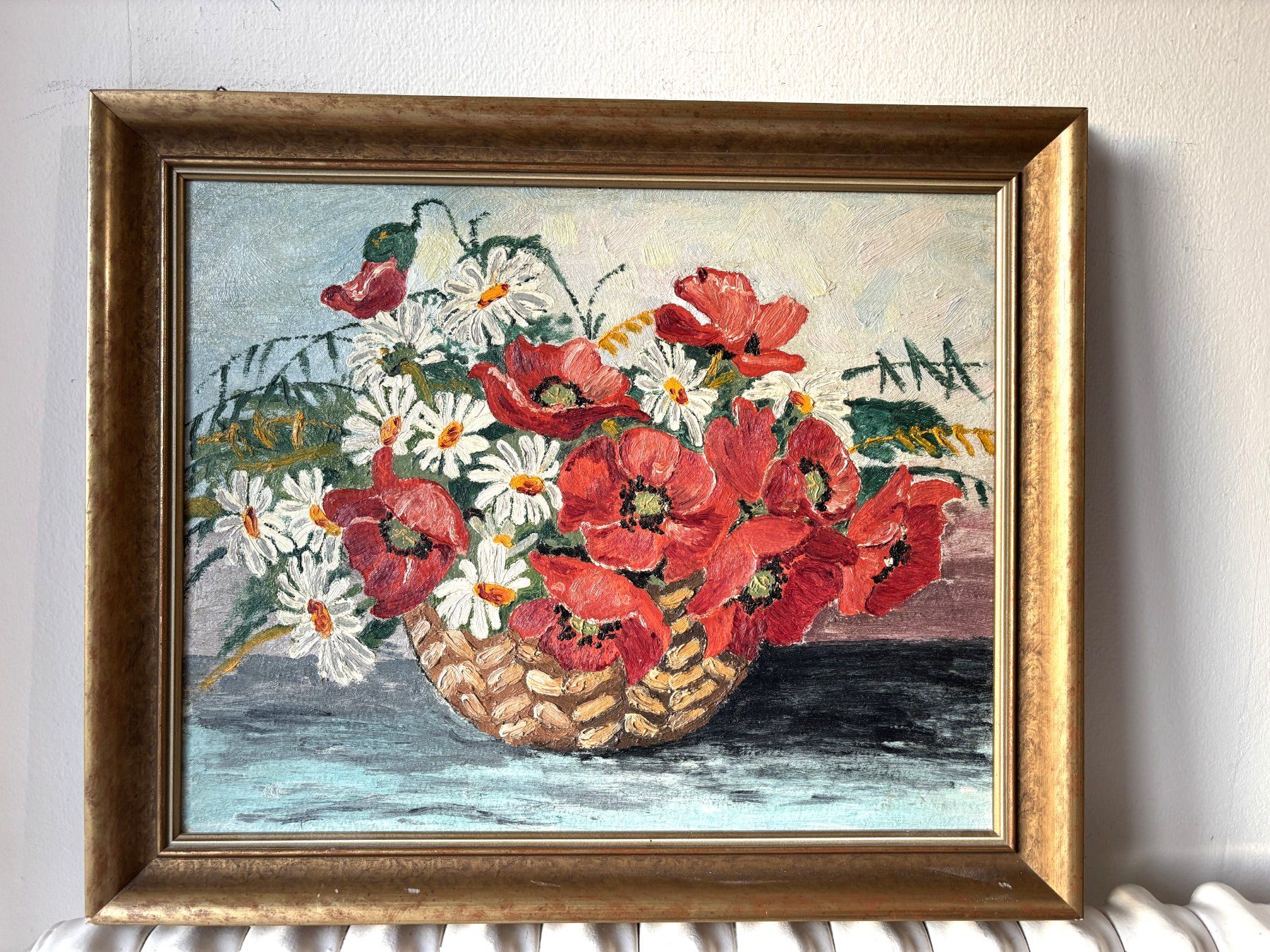 Dipinti: Scharmante Buket Oel Bild sig.  AM – Usato da Zürich venduto da Nofelet31 5