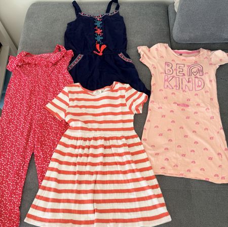 Lot de 5 vêtements fille été, tailles 122-128