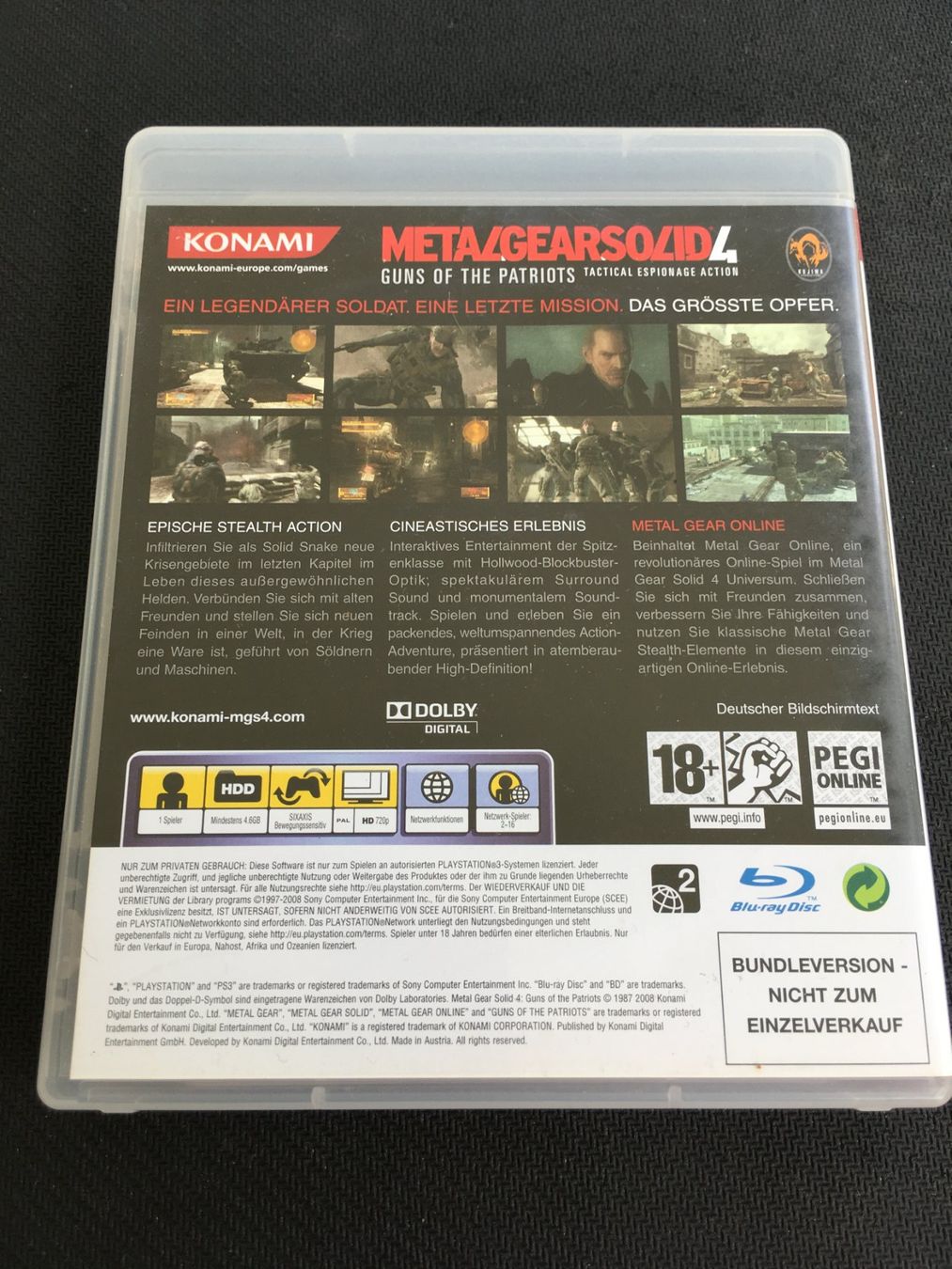 Sony Spiele: Metal Gear Solid 4 - Playstation 3 / PS3 – Gebraucht aus St.Gallen von sjosjo 1