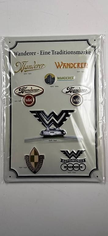 Schilder: 2 Blechschilder Horch und Wanderer originalverpackt – Neu und originalverpackt aus Langenthal von Schmittchen 2