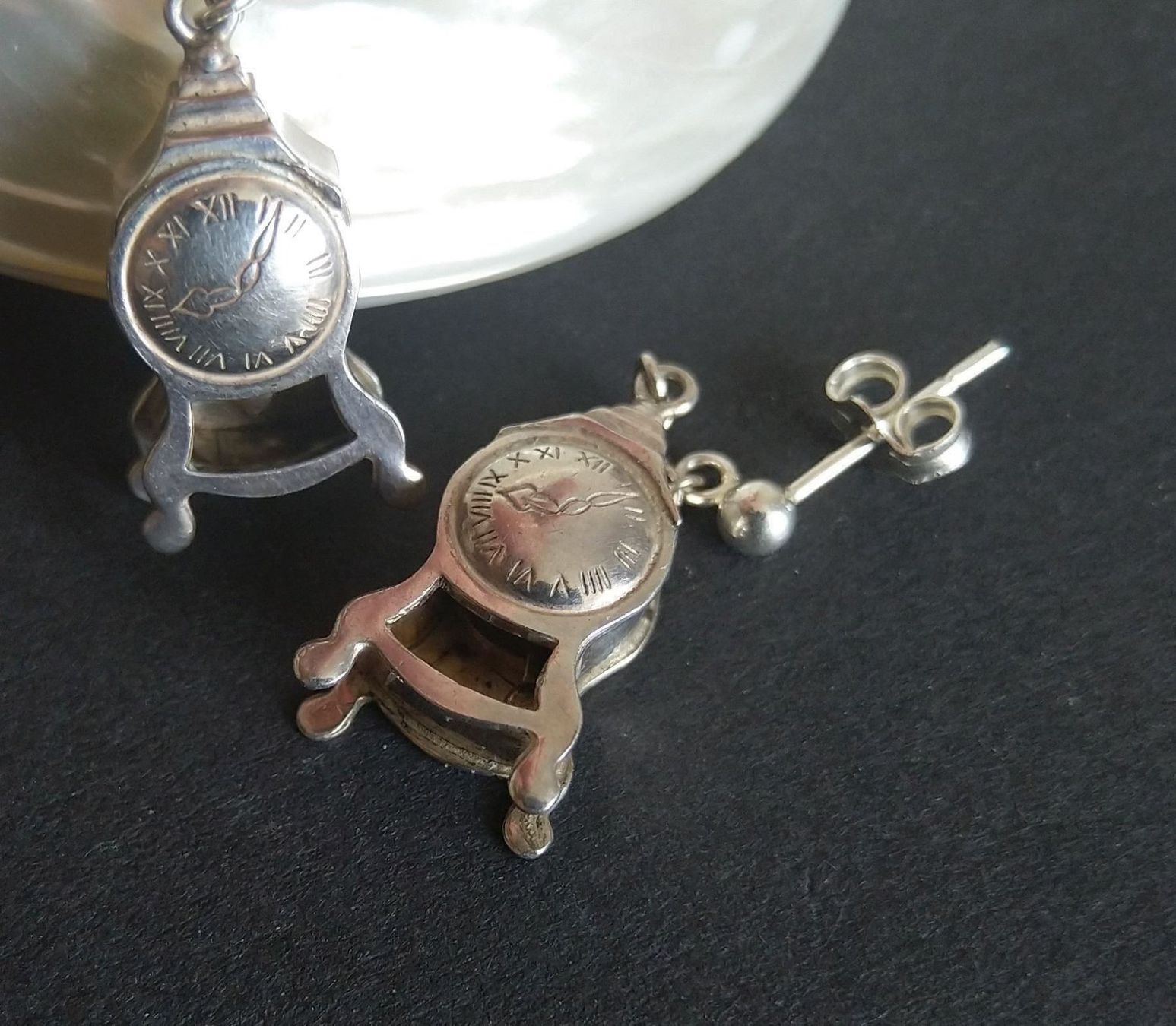 Orecchini pendenti & Orecchini a lobo: EINMALIG PENDEL UHR  OHRRINGE 925 SILBER – Usato da Romanshorn venduto da Glitzer-Paradies 7