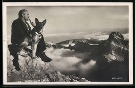 Säntis, Wetterwart Steier mit Schäferh