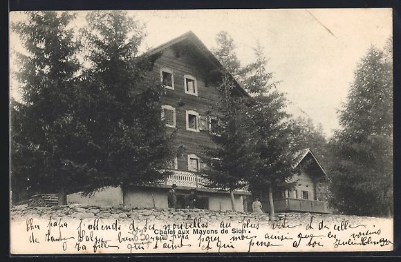 Ansichtskarten: AK Mayens de Sion, Chalet, 1907 – Gebraucht aus Berlin von bartko-reher