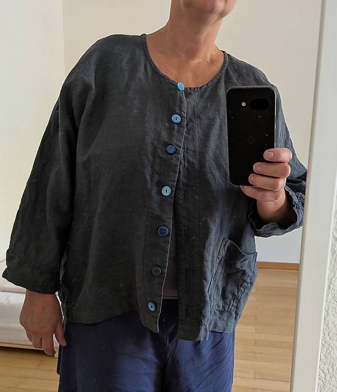 Jacken: Jacke 100% Leinen GR. XL – Neu und originalverpackt aus Bern von samtgrau