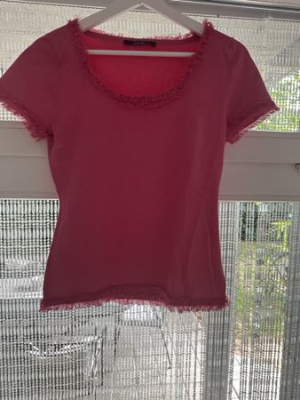 Laurel T-Shirt rosa mit Fransen  