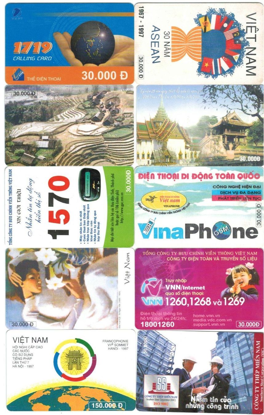 Schede telefoniche: 10 Telefonkarten Vietnam mit Chip – Usato da Zürich venduto da Tolima194