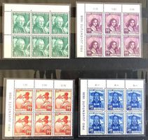 1938 - Pro Juventute - 6er Block mit Eckrand Postfrisch **