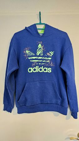 Adidas Hoodie Gr. M/L, blau/grün