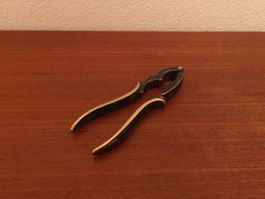 Massiver Messing Nussknacker vintage Nusszange mid century