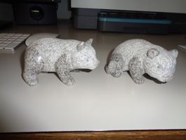 2 Steinfiguren Tierfiguren    Granit     Handarbeit
