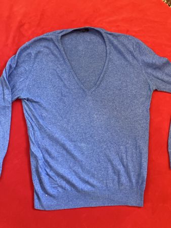 Damen Pullover V-Ausschnitt Blau Grösse M guter Zustand