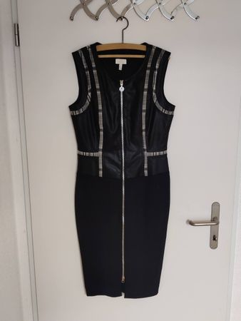 Elegantes Etuikleid mit Lederapplikationen, Sportalm, Gr. 36