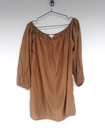 OZMA OF CALIFORNIA Clara Dress Cotton Silk Nutmeg S