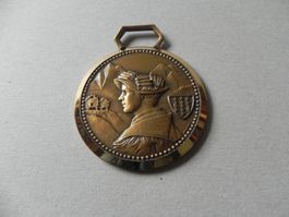 Medaille Frau Tracht Trachtenfest Fest Wallis VS ca. 1985