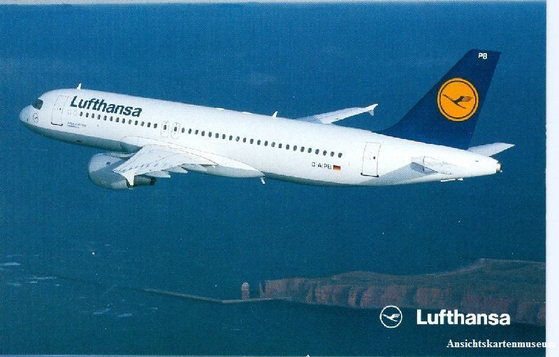 Cartoline postali: Lufthansa - A320-200 – Usato da Emmenbrücke venduto da teestube