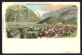 Litho Interlaken, Panoramablick auf die 