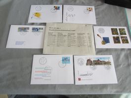 Ersttagsbriefe Jahresserie 1-4 2007 FDC  Briefe  neuwertig