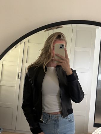 Balenciaga Bomber Lederjacke
