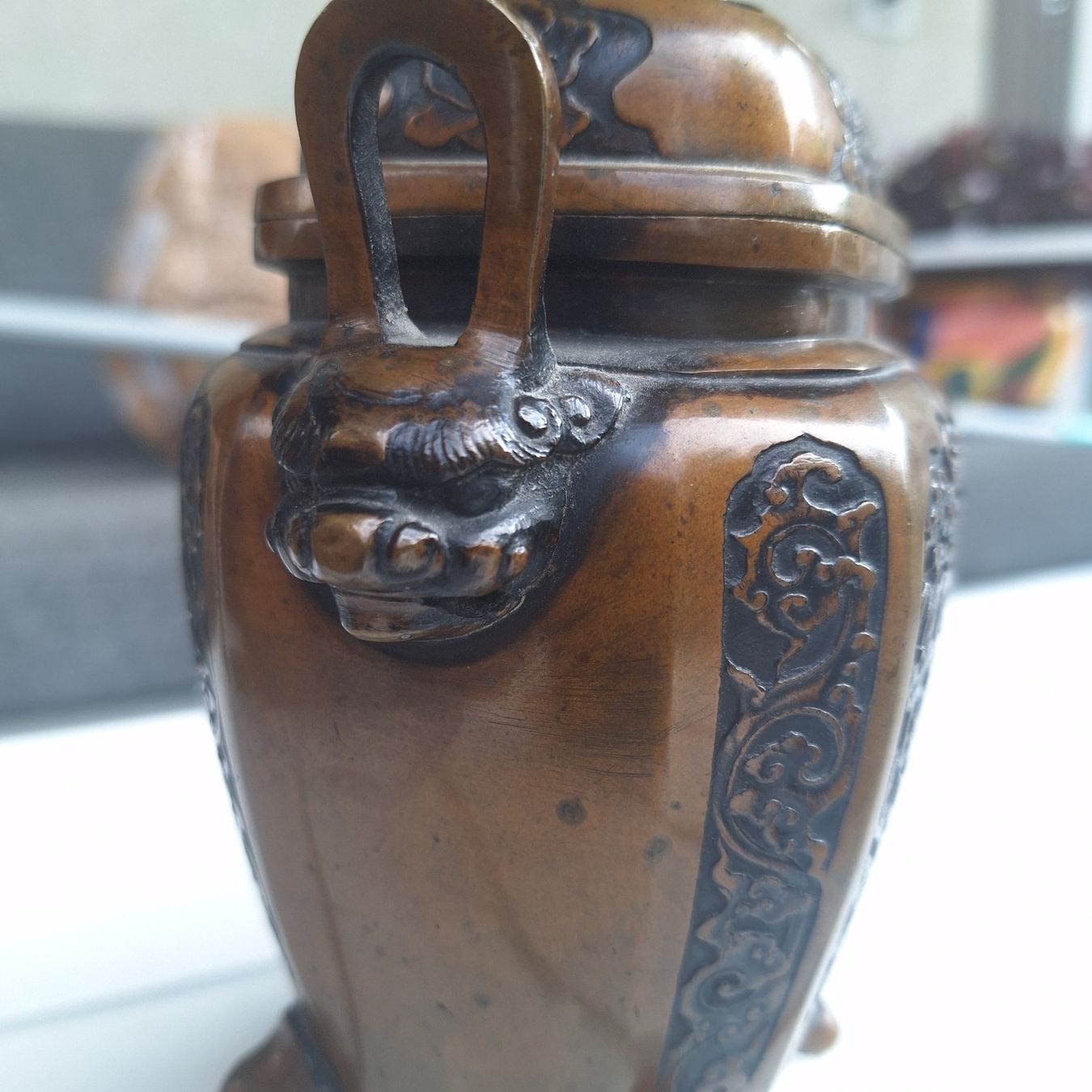 Sculture & Statue: Asiatische Bronze Öl Lampe – Usato da Burgdorf venduto da Max681 4